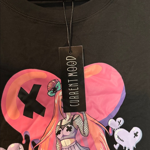 Current Mood Anime Girl Graphic Baby Tee - Picture 4 of 6